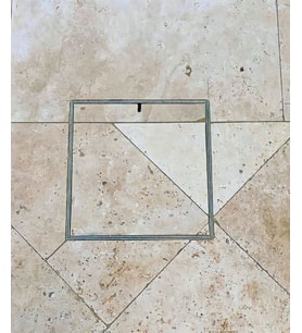 Üzeri Mermer Uygulanabilir AISI 304 Kalite 60x60 cm Paslanmaz Makine Daire Kapağı