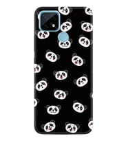 Realme C11 C21 C21Y C25Y C11 2021 Kılıf Desemli Silikon Panda Suratları 1773