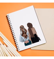 Kız Arkadaş ( Tesettürlü - Açık ) Tasarımlı Defter