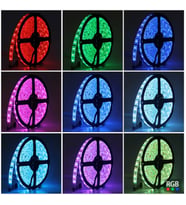 24 Volt RGB 5050 SMD İç Mekan Silikonsuz 60 Ledli 5 Metre Şerit Led
