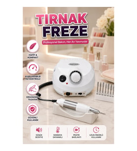 Elektrikli Tırnak Freze Cihazı Çok Amaçlı Manikür Pedikür Matkap Seti Kompakt Tasarım