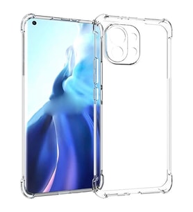 Northcity Xiaomi Mi 11 Lite Şeffaf Kamera Korumalı Shockproof Silikon Kılıf - Darbe Emici Koruyucu