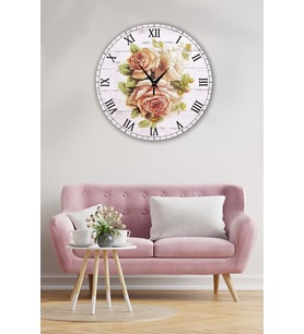 Bilge Retro Tasarımlı Duvar Saati 35 X 35 Cm (Baskılı)