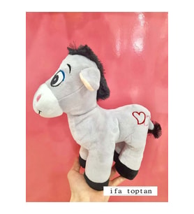 hngds Eşşek 28 Cm Kalp Desenli sdgnh 1038993 (Çok Renkli)