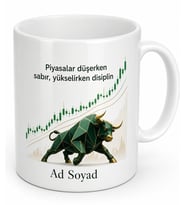 Borsa Broker Hediye Wall Street Boğa Piyasası Yeşil Grafik Baskılı Porselen Kupa Bardak