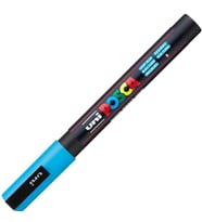 UNİ POSCA SU BAZLI POSTER MARKER 0.9-1.3 PC-3M AÇIK MAVİ