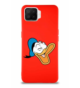 Oppo A73 Soft Premier Kapak Donald Duck-E Tasarımlı Silikon Kılıf - Kırmızı (Şeffaf)
