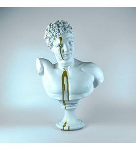 Hermes 'Gold Rain' Dekoratif Heykel, Pop Art Roma Yunan Heykelleri