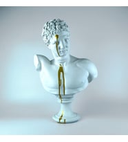 Hermes 'Gold Rain' Dekoratif Heykel, Pop Art Roma Yunan Heykelleri