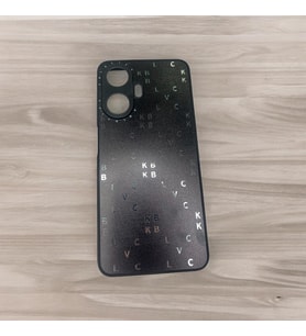 REALME C55 Uyumlu Aynalı Desenli Kaliteli Silikon Telefon Kılıfı (Siyah)