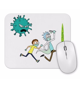 Corona With Ricky Ve Morty Mouse Pad.jpg