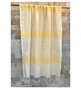 Organik Pamuk Sarı 90x190 Plaj Hamam Peştemali