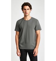 Baymen Yüksek Kalite %100 Pamuk Esnek Bol Tshirt (Gri)
