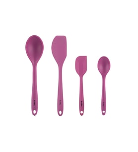 Renkli Silikon 4'lü Kaşık ve Spatula Seti, dayanıklı ve kullanışlı