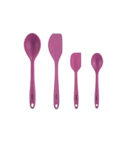 Renkli Silikon 4'lü Kaşık ve Spatula Seti, dayanıklı ve kullanışlı