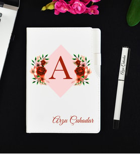 Arkadaşa Hediye, Sevgiliye Hediye Kişiye Özel Defter ve Roller Kalem Hediye Seti