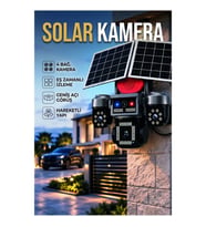 4 Kameralı 4G SIM Kartlı Güneş Enerjili Akıllı Dış Mekan Güvenlik Kamera Sistemi