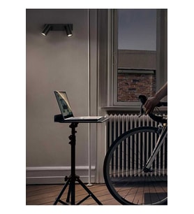 mylights ikili led spot siyah hareketli başlık tavan avize duvar aplik ayna üstü tablo aplik os-ram