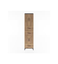 Hyperion Dolap 3 Raflı 3 Çekmeceli 4 Kapaklı 60x44x243 Antrasit-Çam