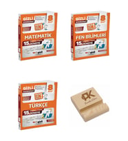 Gizli LGS 8. Sınıf Koordinat Matematik Fen veTürkçe MEB Tarzı 15li Deneme 3lü Set + Telefon Standı