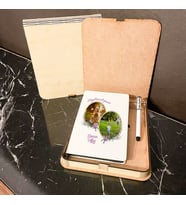 Hayat Seninle Güzel Fotoğraflı Ahşap Kutulu Defter Kalem Set