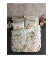 Cotton Box Saten Luster Bej Çift Kişilik Nevresim Takımı
