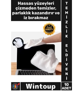 #Temizlik Mikrofiber Pratik Toz Emici Tekstil Etkili Ev Ofis Araç Temizlik Toz Alma Eldiveni 10 Adet