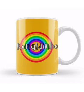 Ronaldinho  Retro Rainbow Style Kupa Bardak Porselen