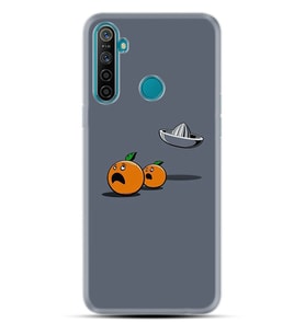 Realme 5i 5 Pro 6i 7 Pro 8 Kılıf Desemli Silikon Orange Escape 1374