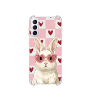 PrintiFy Samsung Galaxy S21 Plus ile Uyumlu Pembe Pötikare Serisi Pembe Zıpzıp Tasarımlı Uv Baskılı Köşe Korumalı Antişok Kılıf