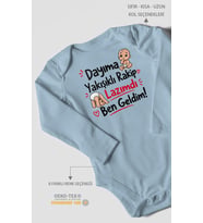 Dayıya Özel Uzun Kollu Bebek Body %100 Pamuk