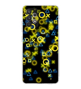 Samsung Galaxy A33  Kamera Korumalı  Kapak Semboller  Tasarımlı  Şeffaf Kılıf