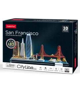 CubicFun San Francisco 3D Puzzle 90 Parça LED Işıklı