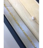Unisex 5 Mm Kalınlıkta Figaro Model Altın Kaplama 925 Ayar Gümüş Sevgiliye,eşe Hediye Bileklik