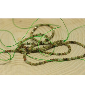 Yeşil Lal (Granat) (Garnet) Taşı Rondela YARIM Dizi 2mm (17cm uzunluğundadır)