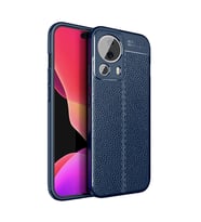 Xiaomi Mi 13 Lite Kılıf Deri Görünümlü Slim Silikon (Lacivert)