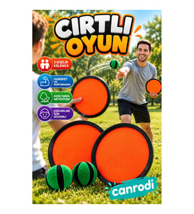 Çocuklar İçin 2 Kişilik Cırtlı Top Yakalama Oyunu – Catch Ball Eğlence Seti