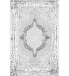 Eliana Home Baskılı, Yıkanabilir Kaymaz Taban Salon Halısı LNA1612 100x150 cm (Gri)