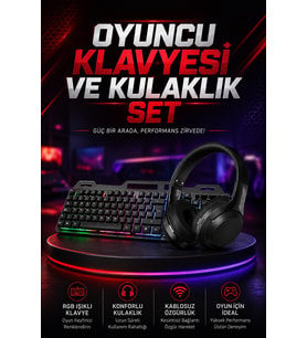 HN01 KULAKLIK + PG-8018 OYUNCU KLAVYESİ SET