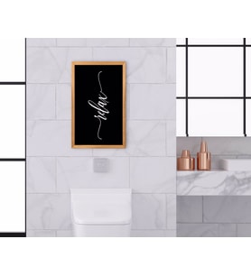 BK Home Banyo Tuvalet Dekoratif Retro Ahşap Tablo-10