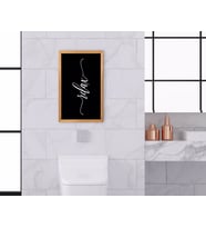 BK Home Banyo Tuvalet Dekoratif Retro Ahşap Tablo-10