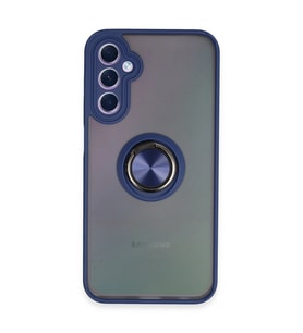 Samsung Galaxy A24 4g Kılıf Montreal Yüzüklü Silikon Kapak - Lacivert