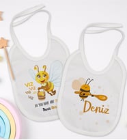 BK Kids Kişiye Özel İsimli 2’li Beyaz Mama Önlüğü-6