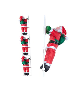 Yılbaşı Merdiven Tırmanan Noel Baba 95cm 3lü