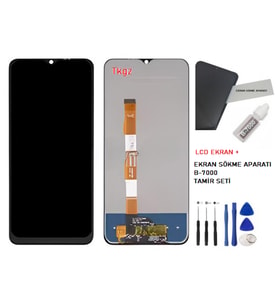Tkgz - Vivo Y21 Uyumlu Lcd Ekran Dokunmatik -A- Kalite + B-7000 + TAMİR SETİ
