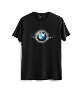 BMW Resimli Baskılı Siyah Tshirt