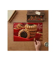 Çikolatalı Kurabiyeler Tasarımı 240 parça Ahşap Puzzle Ahşap Kutuda MP00410