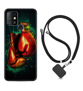 INFINIX Hot 8 9 10 11S Hot 10 Play 10T Kılıf Boyun Askılı Silikon Boks Eldiveni 1763