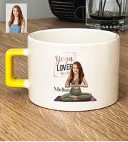 Kişiye Özel Karikatürlü Yoga Lover Motivasyon Lüks Fincan Doğum Günü Hediyesi