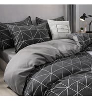 Tek Kişilik Nevresim Takımı 160x220cm  2 Yastık Kılıfı (Gri)